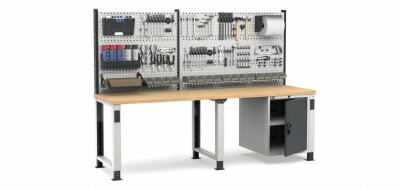 Pracovn stl MASTER PRO+ se zadn ndstavbou